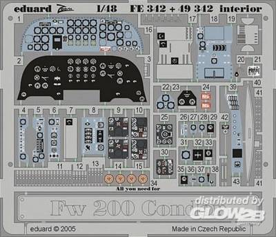 EDU 1 günstig Kaufen-Focke-Wulf Fw 200 Condor - Interior. Focke-Wulf Fw 200 Condor - Interior <![CDATA[Eduard / FE342 / 1:48]]>. 