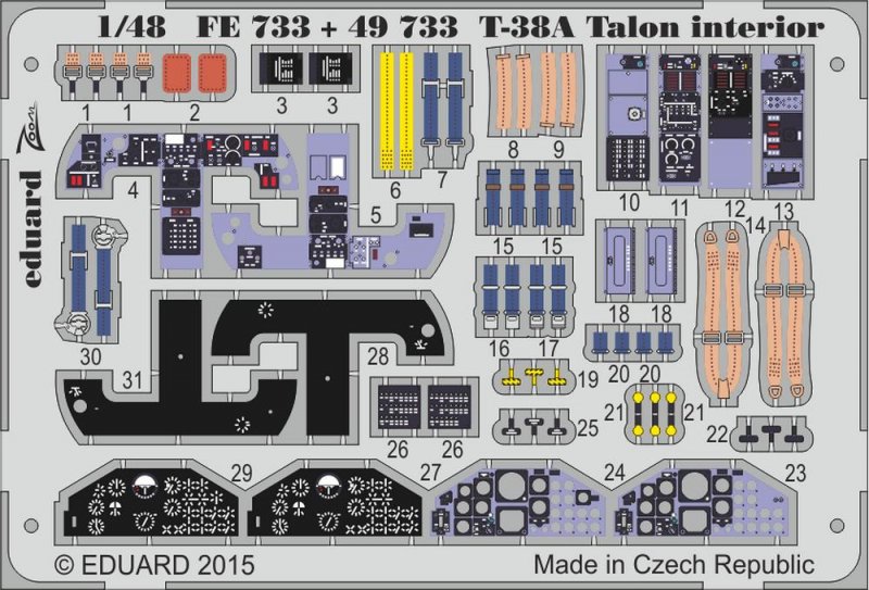 TALON 1  günstig Kaufen-T-38A Talon - Interior [Wolfpack]. T-38A Talon - Interior [Wolfpack] <![CDATA[Eduard / FE733 / 1:48]]>. 