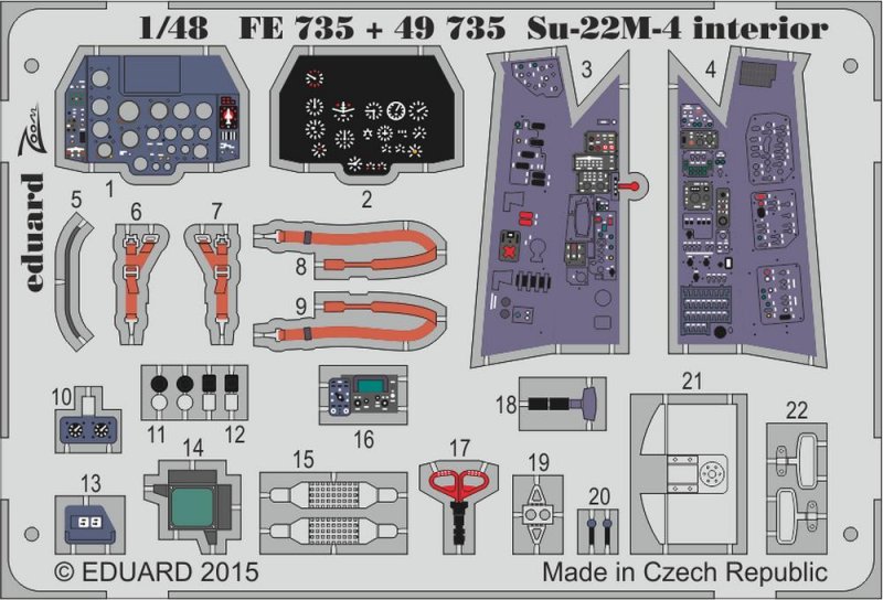 735 F günstig Kaufen-Su-22M-4 - Interior [Smer]. Su-22M-4 - Interior [Smer] <![CDATA[Eduard / FE735 / 1:48]]>. 