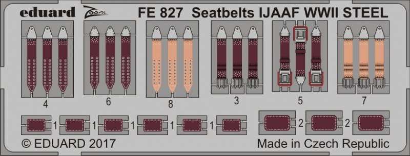 8591437519361 - FE827 - Seatbelts IJAAF WWII STEEL in 148 8591437519361 - FE827 - Seatbelts IJAAF WWII STEEL in 148