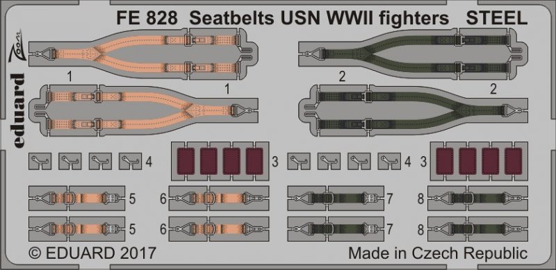 Sea 2 günstig Kaufen-Seatbelts USN WWII fighters STEEL. Seatbelts USN WWII fighters STEEL <![CDATA[Eduard / FE828 / 1:48]]>. 