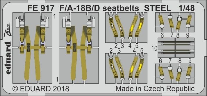 17 18 günstig Kaufen-F/A-18B/D - Seatbelts STEEL [Kinetic]. F/A-18B/D - Seatbelts STEEL [Kinetic] <![CDATA[Eduard / FE917 / 1:48]]>. 