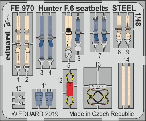 Air S günstig Kaufen-Hawker Hunter F.6 - Seatbelts STEEL [Airfix]. Hawker Hunter F.6 - Seatbelts STEEL [Airfix] <![CDATA[Eduard / FE970 / 1:48]]>. 