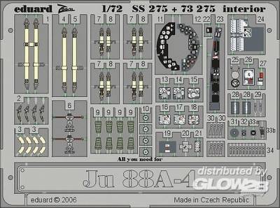 Interior günstig Kaufen-Junkers Ju 88 A-4 - Interior [Hasegawa]. Junkers Ju 88 A-4 - Interior [Hasegawa] <![CDATA[Eduard / SS275 / 1:72]]>. 