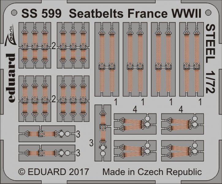 8591437520763 - Seatbelts France WWII STEEL 8591437520763 - Seatbelts France WWII STEEL