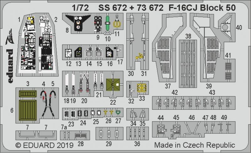 Block günstig Kaufen-F-16CJ Block 50 [Tamiya]. F-16CJ Block 50 [Tamiya] <![CDATA[Eduard / SS672 / 1:72]]>. 