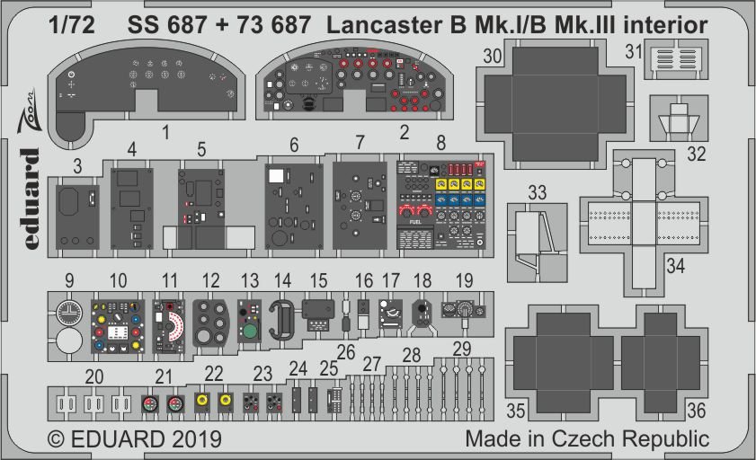 AIR II günstig Kaufen-Lancaster B Mk.I/B Mk.III - Interior [Airfix]. Lancaster B Mk.I/B Mk.III - Interior [Airfix] <![CDATA[Eduard / SS687 / 1:72]]>. 