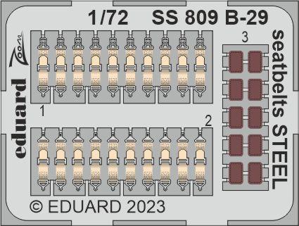 00 09  günstig Kaufen-B-29 - Seatbelts STEEL [Hobby 2000]. B-29 - Seatbelts STEEL [Hobby 2000] <![CDATA[Eduard / SS809 / 1:72]]>. 