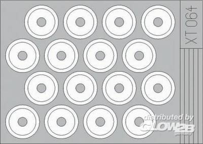 EDU 1 günstig Kaufen-M3A Stuart - Wheel mask. M3A Stuart - Wheel mask <![CDATA[Eduard / XT064 / 1:35]]>. 