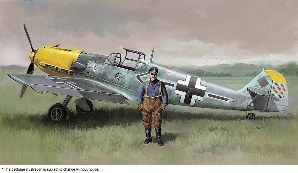 Messerschmitt BF109E-4/N Galland mit Figur