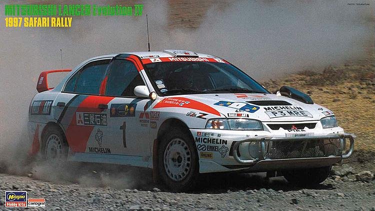 Hase mit günstig Kaufen-Mitsubishi Lancer Evo IV,1997 Safari Rally. Mitsubishi Lancer Evo IV,1997 Safari Rally <![CDATA[Hasegawa / 620395 / 1:24]]>. 