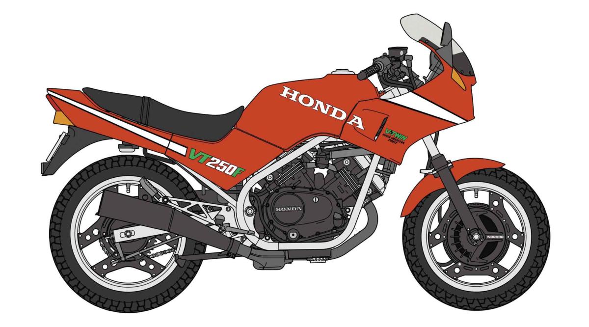 Honda VT250F, 1984m, Rot