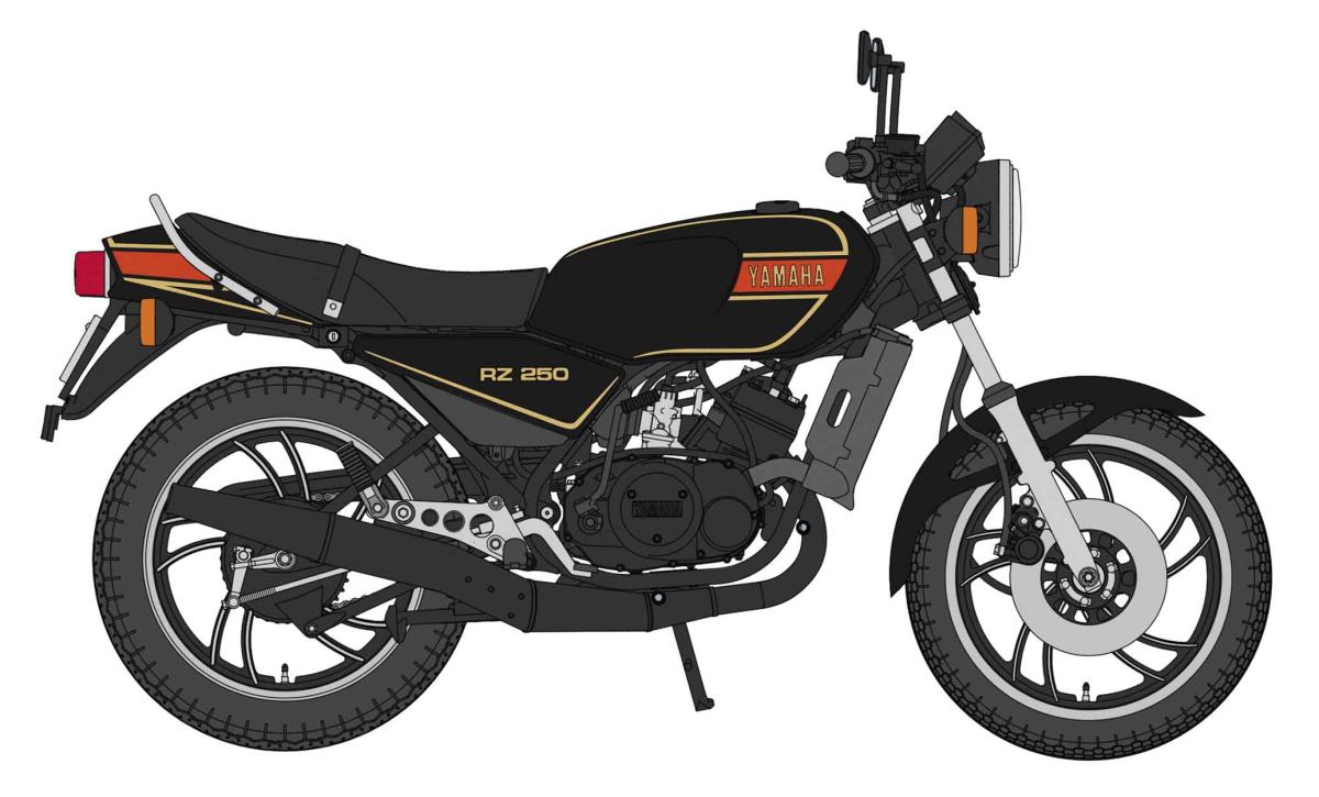 Yamaha RZ250, 1980, Schwarz