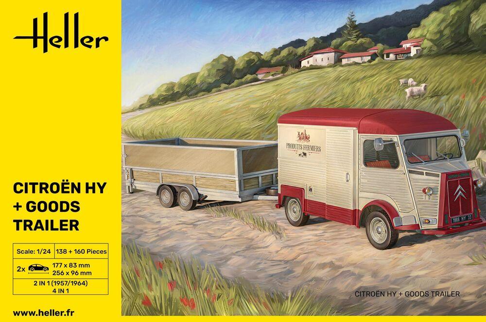 Goods Trailer günstig Kaufen-Citroen HY + Goods Trailer. Citroen HY + Goods Trailer <![CDATA[Heller / 50331 / 1:24]]>. 