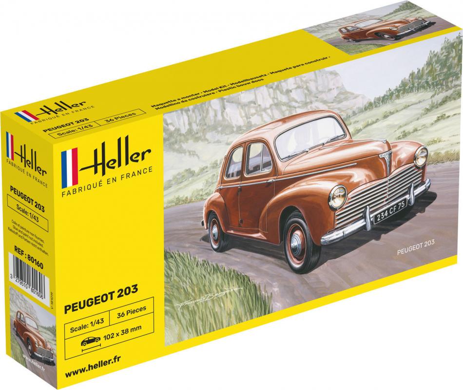 60 01 günstig Kaufen-Peugeot 203. Peugeot 203 <![CDATA[Heller / 80160 / 1:43]]>. 