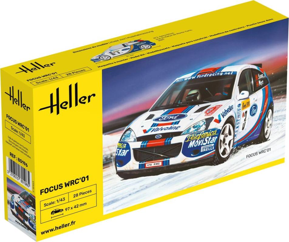 80 1  günstig Kaufen-Focus WRC´01. Focus WRC´01 <![CDATA[Heller / 80196 / 1:43]]>. 