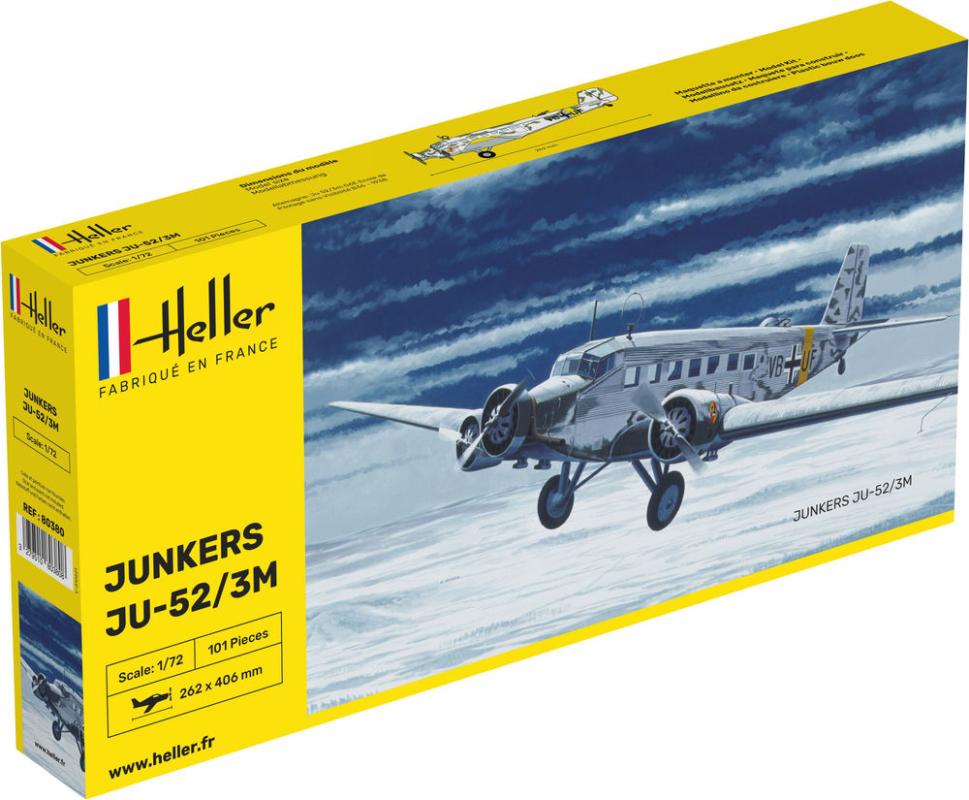 Junkers JU günstig Kaufen-Junkers Ju 52-3m. Junkers Ju 52-3m <![CDATA[Heller / 80380 / 1:72]]>. 