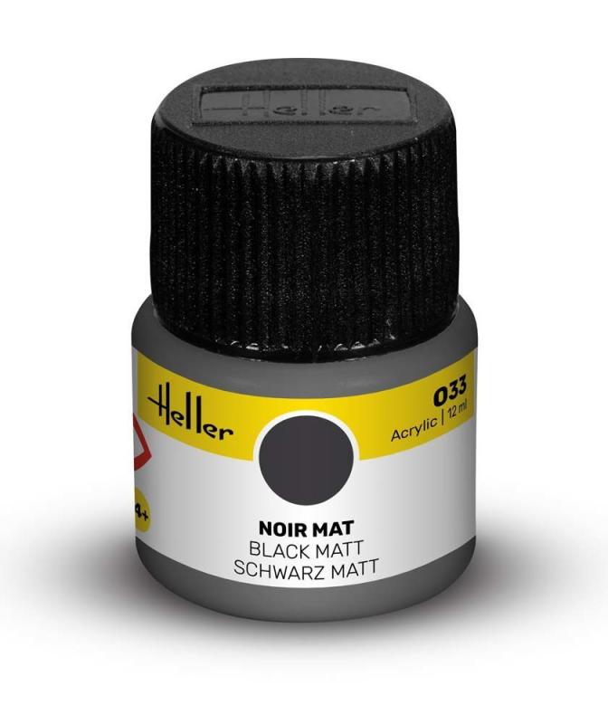 schwarz/Silber günstig Kaufen-033 - Schwarz matt [12 ml]. 033 - Schwarz matt [12 ml] <![CDATA[Heller / 9033]]>. 