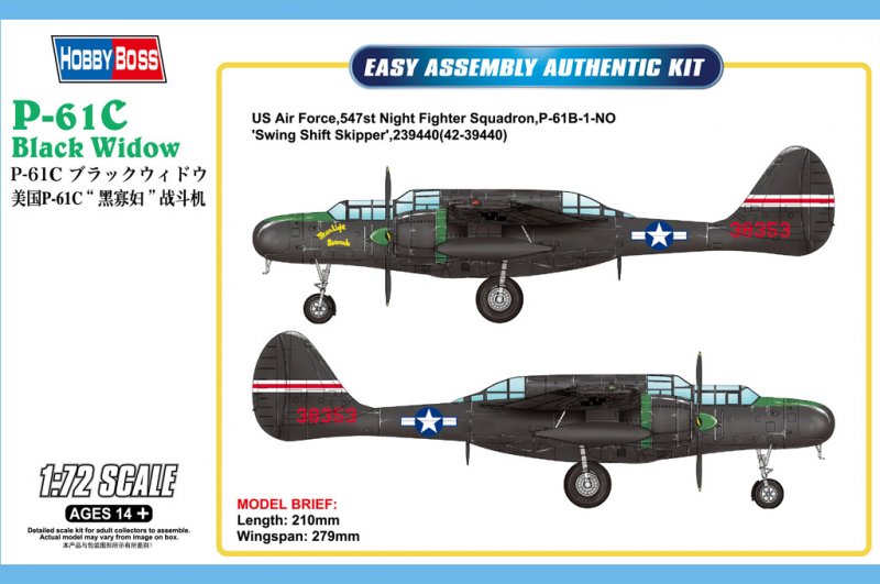 61 Id günstig Kaufen-US P-61C Black Widow. US P-61C Black Widow <![CDATA[HobbyBoss / 87263 / 1:72]]>. 