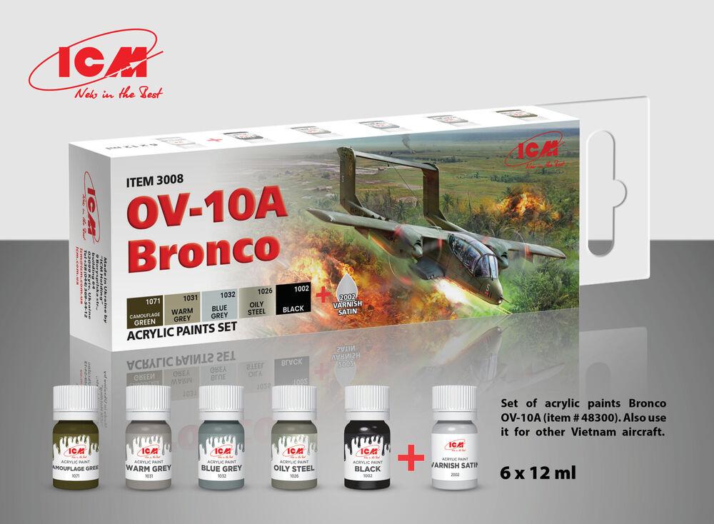 AND OTHER günstig Kaufen-Acrylic paint set - OV-10A Bronco and other Vietnam aircraft (6 x 12ml). Acrylic paint set - OV-10A Bronco and other Vietnam aircraft (6 x 12ml) <![CDATA[ICM / 3008]]>. 