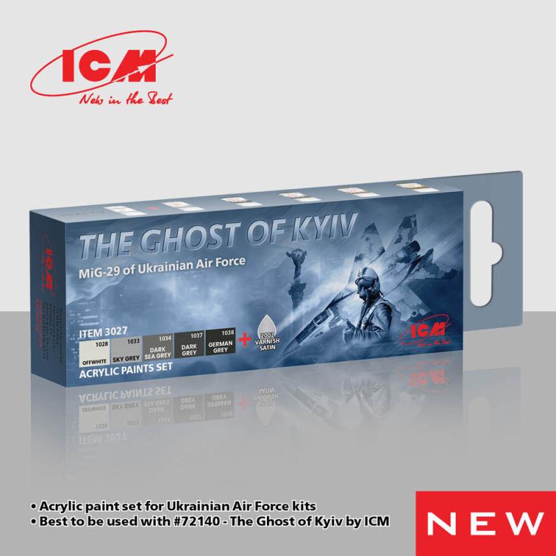 4823044409259 - ICM 3027 - Acrylic Paint Set for The Ghost of Kyiv 4823044409259 - ICM 3027 - Acrylic Paint Set for The Ghost of Kyiv
