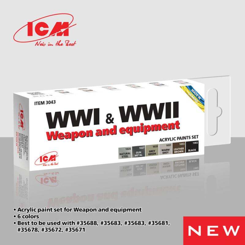 Acrylic Paint Set - Military outfitters [6 x 12 ml]