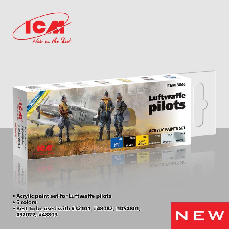Acrylic Paint Set - Luftwaffe pilots [6 x 12 ml]