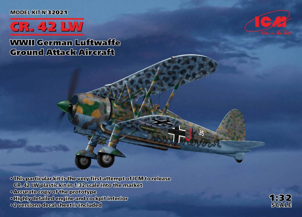 34;Attack günstig Kaufen-CR. 42 LW , WWII German Luftwaffe Ground Attack Aircraft. CR. 42 LW , WWII German Luftwaffe Ground Attack Aircraft <![CDATA[ICM / 32021 / 1:32]]>. 