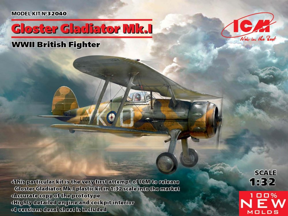 WI FI günstig Kaufen-Gloster Gladiator Mk.I - WWII British Fighter. Gloster Gladiator Mk.I - WWII British Fighter <![CDATA[ICM / 32040 / 1:32]]>. 