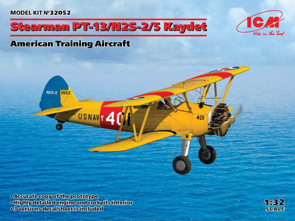 de America günstig Kaufen-Stearman PT-13/N2S-2/5 Kaydet, American Training Aircraft. Stearman PT-13/N2S-2/5 Kaydet, American Training Aircraft <![CDATA[ICM / 32052 / 1:32]]>. 