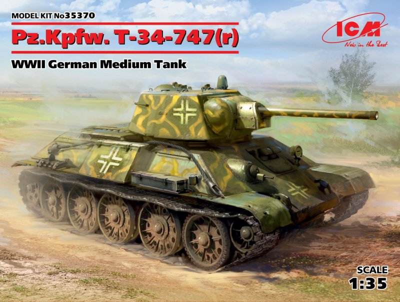 Kpfw.VI günstig Kaufen-Pz.Kpfw. T-34-747(r) - WWII German Medium Tank. Pz.Kpfw. T-34-747(r) - WWII German Medium Tank <![CDATA[ICM / 35370 / 1:35]]>. 