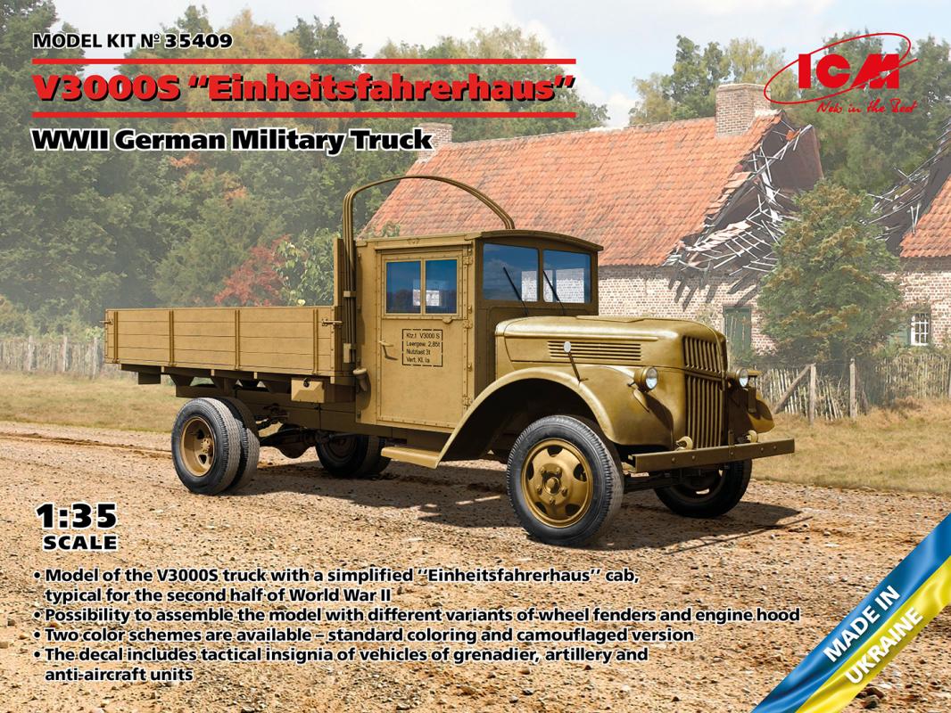 TRUCK günstig Kaufen-V3000S Einheitsfahrerhaus - WWII German Military Truck. V3000S Einheitsfahrerhaus - WWII German Military Truck <![CDATA[ICM / 35409 / 1:35]]>. 