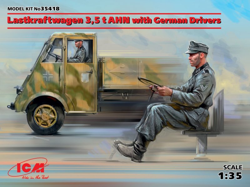 Limited günstig Kaufen-Lastkraftwagen 3,5t AHN w. German Drivers - Limited Edition. Lastkraftwagen 3,5t AHN w. German Drivers - Limited Edition <![CDATA[ICM / 35418 / 1:35]]>. 