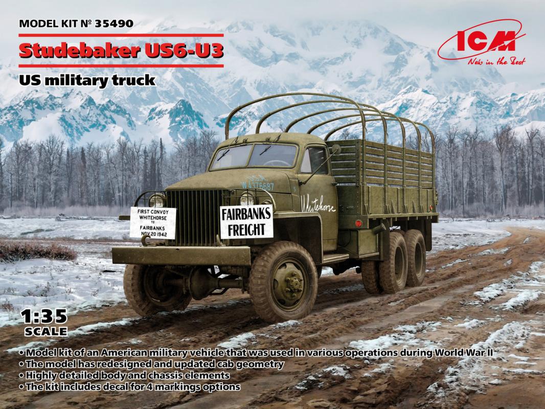 TRUCK günstig Kaufen-Studebaker US6-U3 - US military truck. Studebaker US6-U3 - US military truck <![CDATA[ICM / 35490 / 1:35]]>. 