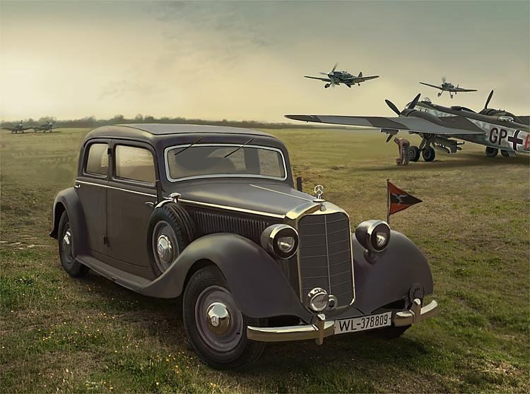 Typ 320 günstig Kaufen-Typ 320 (W142) Saloon, WWII Staff car. Typ 320 (W142) Saloon, WWII Staff car <![CDATA[ICM / 435537 / 1:35]]>. 