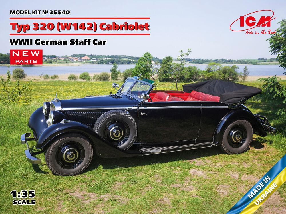 35 II günstig Kaufen-Typ 320 (W142) Cabriolet - WWII German Staff Car. Typ 320 (W142) Cabriolet - WWII German Staff Car <![CDATA[ICM / 35540 / 1:35]]>. 