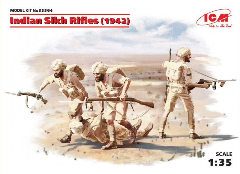 WWII günstig Kaufen-WWII Indische Sikh Rifels, 4 Figuren. WWII Indische Sikh Rifels, 4 Figuren <![CDATA[ICM / 435564 / 1:35]]>. 