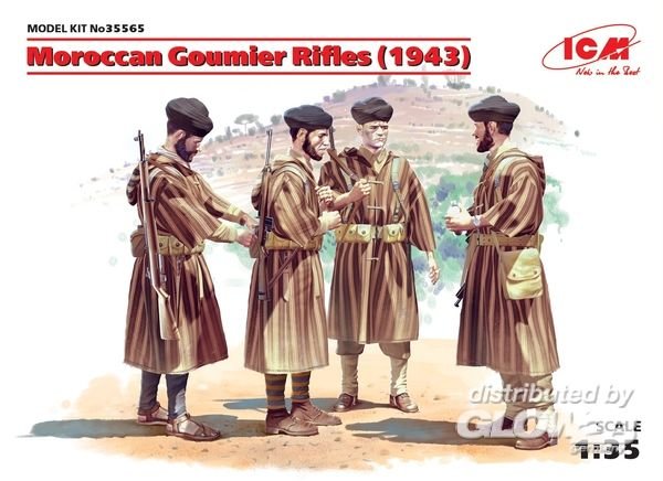 WWII günstig Kaufen-WWII Marokkanische Goumier Rifles, 4 Figuren. WWII Marokkanische Goumier Rifles, 4 Figuren <![CDATA[ICM / 435565 / 1:35]]>. 