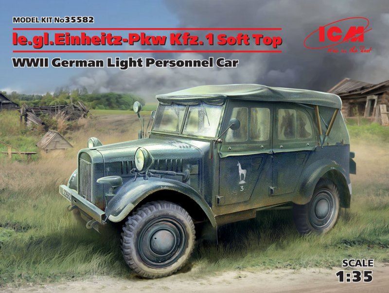 Personnel günstig Kaufen-le.gl.Einheitz-Pkw Kfz.1 Soft Top - WWII German Light Personnel Car. le.gl.Einheitz-Pkw Kfz.1 Soft Top - WWII German Light Personnel Car <![CDATA[ICM / 35582 / 1:35]]>. 