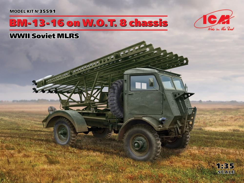 A 16  günstig Kaufen-BM-13-16 on W.O.T. 8 chassis, WWII Soviet MLRS. BM-13-16 on W.O.T. 8 chassis, WWII Soviet MLRS <![CDATA[ICM / 35591 / 1:35]]>. 