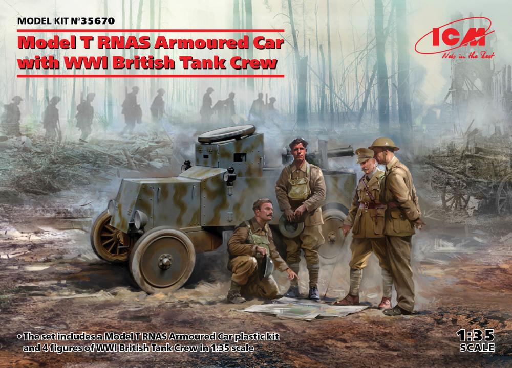 British Tank günstig Kaufen-Model T RNAS Armoured Car with WWI British Tank rew. Model T RNAS Armoured Car with WWI British Tank rew <![CDATA[ICM / 35670 / 1:35]]>. 