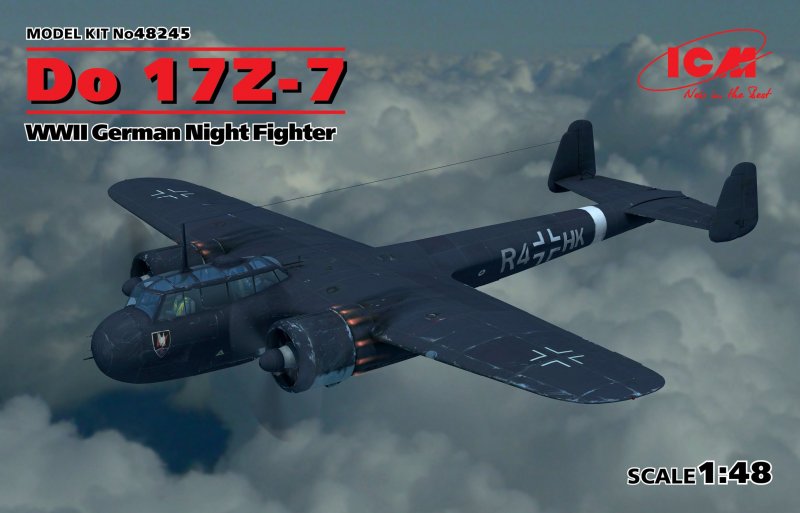 At Night günstig Kaufen-Dornier Do 17Z-7, WWII German Night Fighter. Dornier Do 17Z-7, WWII German Night Fighter <![CDATA[ICM / 48245 / 1:48]]>. 