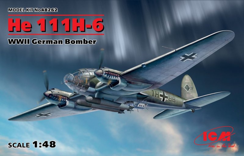 WWII günstig Kaufen-Heinkel He 111 H-6, WWII German Bomber. Heinkel He 111 H-6, WWII German Bomber <![CDATA[ICM / 48262 / 1:48]]>. 
