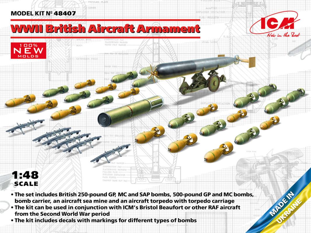 British/Commonwealth günstig Kaufen-WWII British Aircraft Armament. WWII British Aircraft Armament <![CDATA[ICM / 48407 / 1:48]]>. 