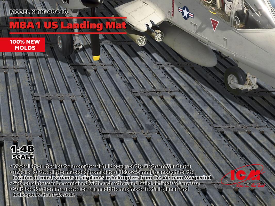 m8 x günstig Kaufen-M8A1 US Landing Mat (153x245 mm). M8A1 US Landing Mat (153x245 mm) <![CDATA[ICM / 48410 / 1:48]]>. 