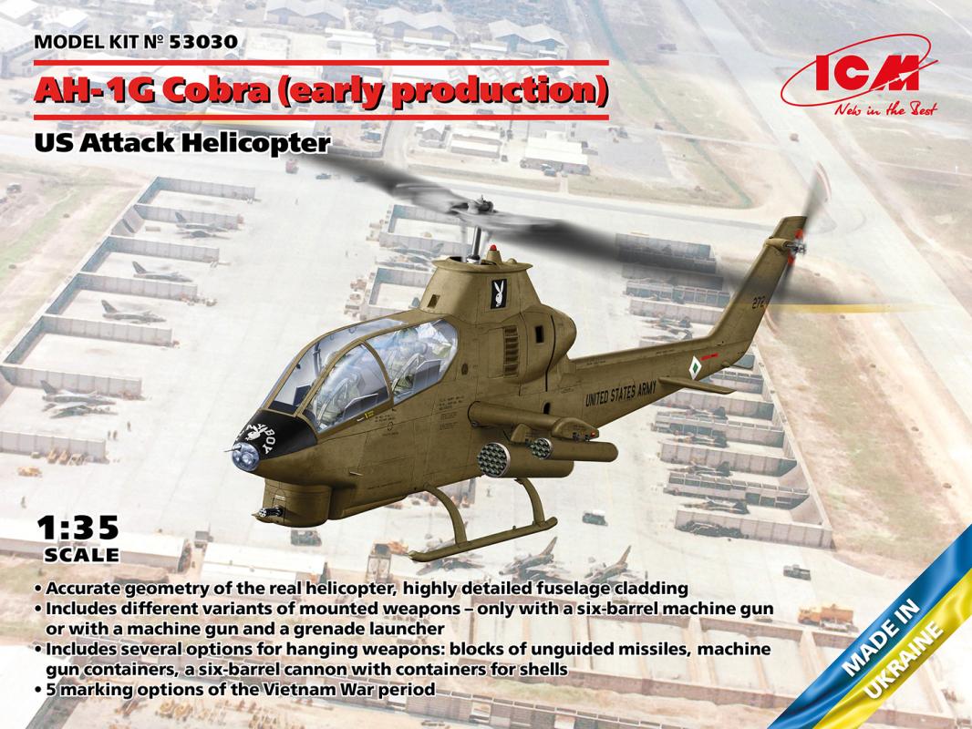34;Attack günstig Kaufen-AH-1G Cobra (early production), US Attack Helicopter. AH-1G Cobra (early production), US Attack Helicopter <![CDATA[ICM / 53030 / 1:35]]>. 