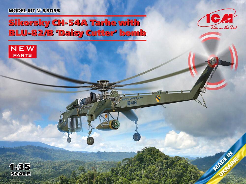 IS 2 günstig Kaufen-Sikorsky CH-54A Tarhe with BLU-82/B Daisy Cutter bomb. Sikorsky CH-54A Tarhe with BLU-82/B Daisy Cutter bomb <![CDATA[ICM / 53055 / 1:35]]>. 