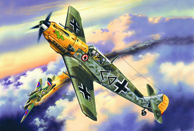 WWII günstig Kaufen-Messerschmitt Bf 109 E-4, WWII German Fighter. Messerschmitt Bf 109 E-4, WWII German Fighter <![CDATA[ICM / 472132 / 1:72]]>. 