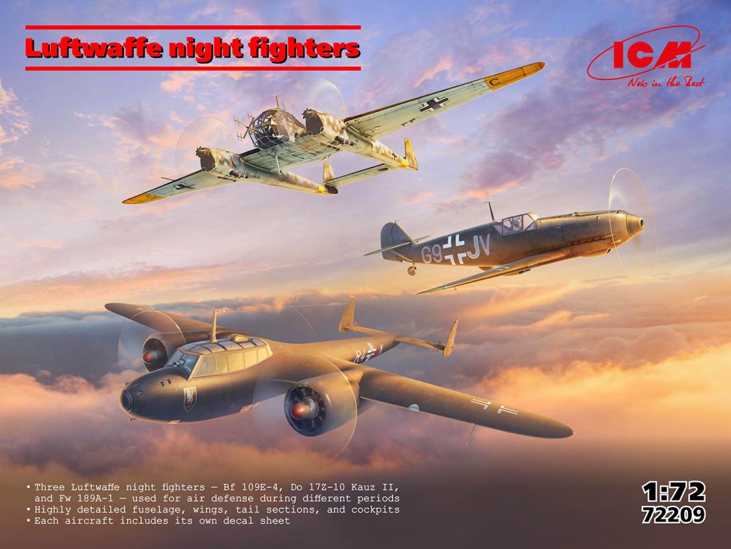 4823044411931 - Luftwaffe night fighters (Messerschmitt Bf 109E-4 FW 189A-1 Do 17Z-10)