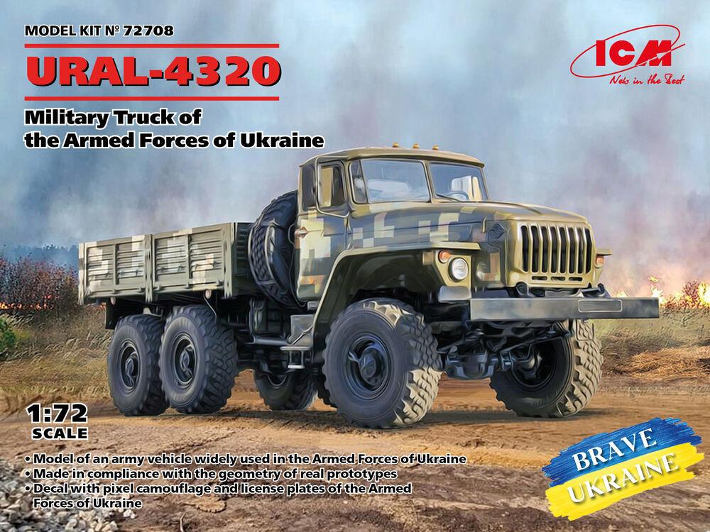 UK Truck günstig Kaufen-URAL-4320 - Military Truck of the Armed Forces of Ukraine. URAL-4320 - Military Truck of the Armed Forces of Ukraine <![CDATA[ICM / 72708 / 1:72]]>. 